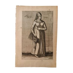 Γκραβούρα Ελληνίδας χωριανής 1662
