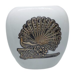 Πορσελάνινο Βάζο Βεργίνα Με Ασημένιο Σκάλισμα