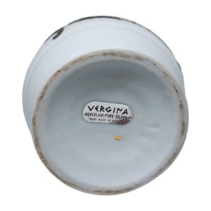 Πορσελάνινο Κανάτι Βεργίνα Με Ασημένιο Σκάλισμα