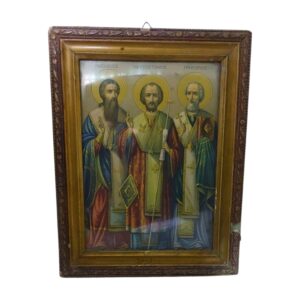 Λιθόγραφη Εικόνα με τους 3 Ιεράρχες